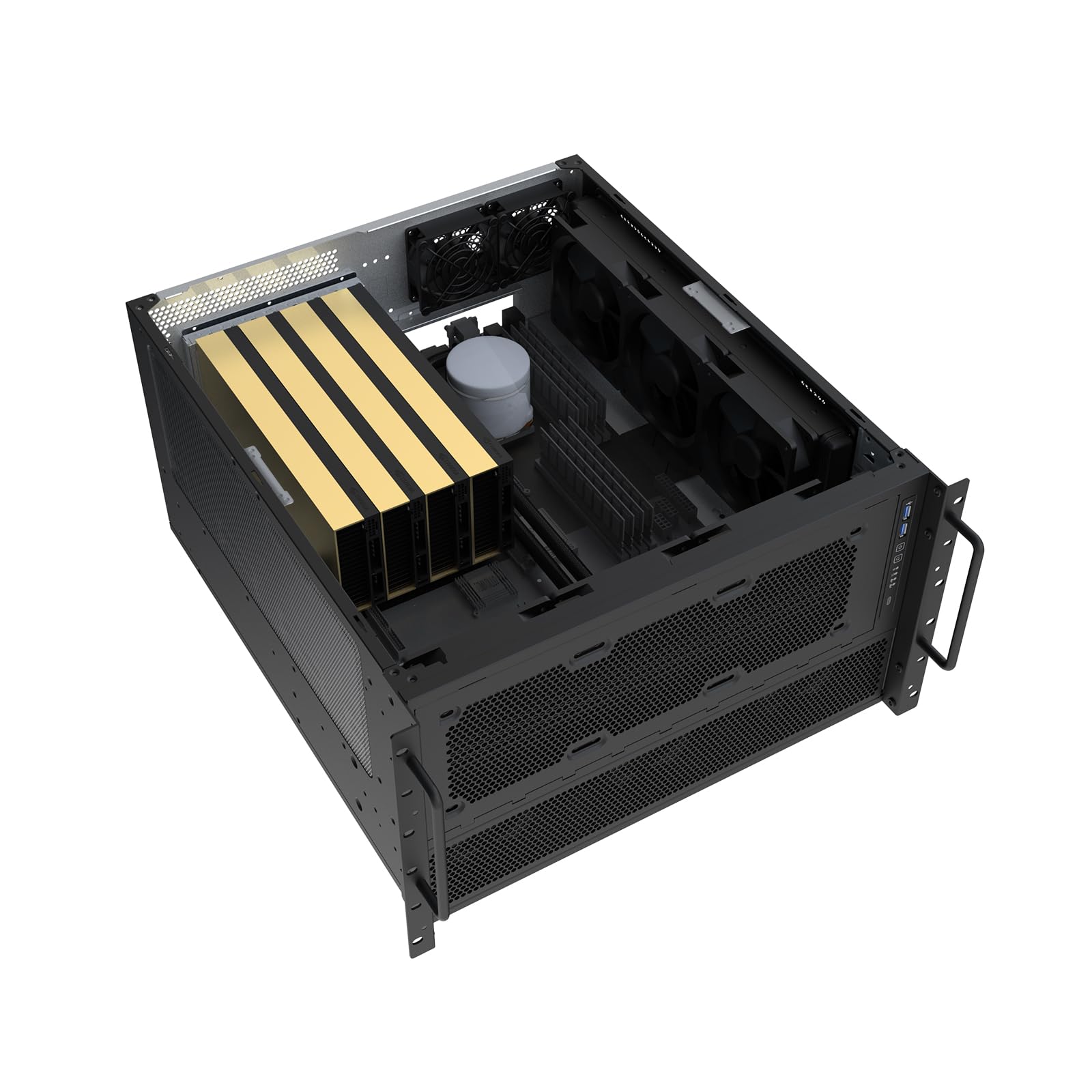 Silverstone SsT-Rm600 Schwarz 6 H?heneinheiten - Geh?use - Atx (ssT-Rm600)