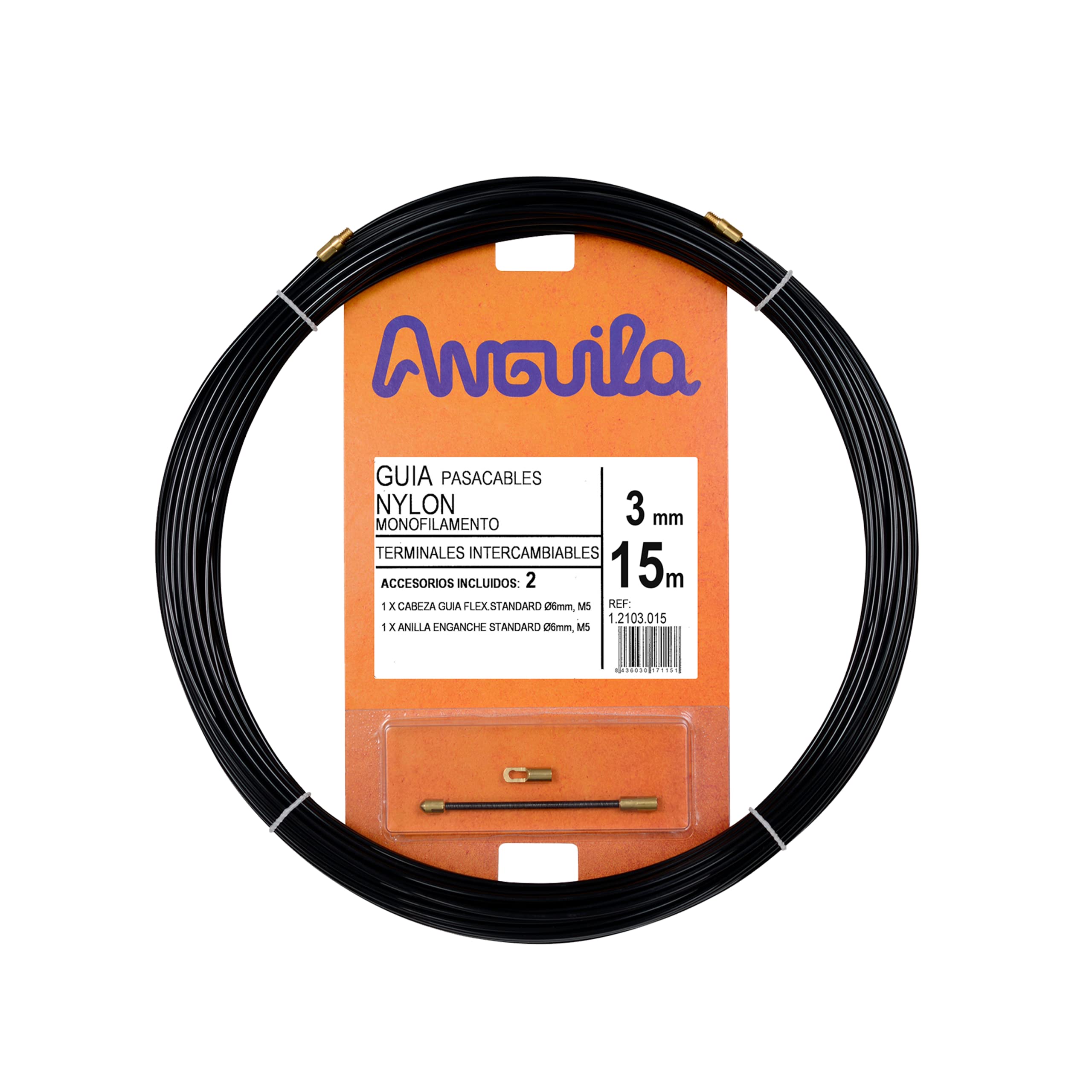 Anguila, Black/White, 3mm