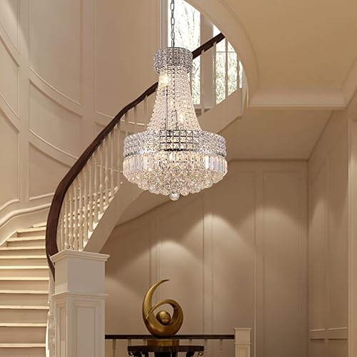 Miniatura 5 de With Light Forward Candelabros de cristal para comedor K9, lámpara de cristal moderna clásica de lujo, estilo imperial, 9 luces, lámpara de techo,