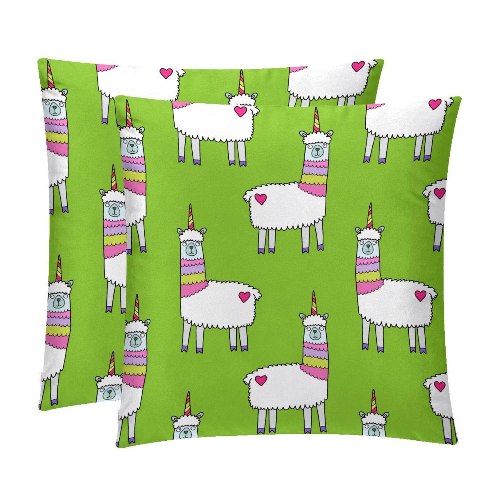 Housses de coussin lombaire licorne et lama douces pour decoration maison de ferme et salon