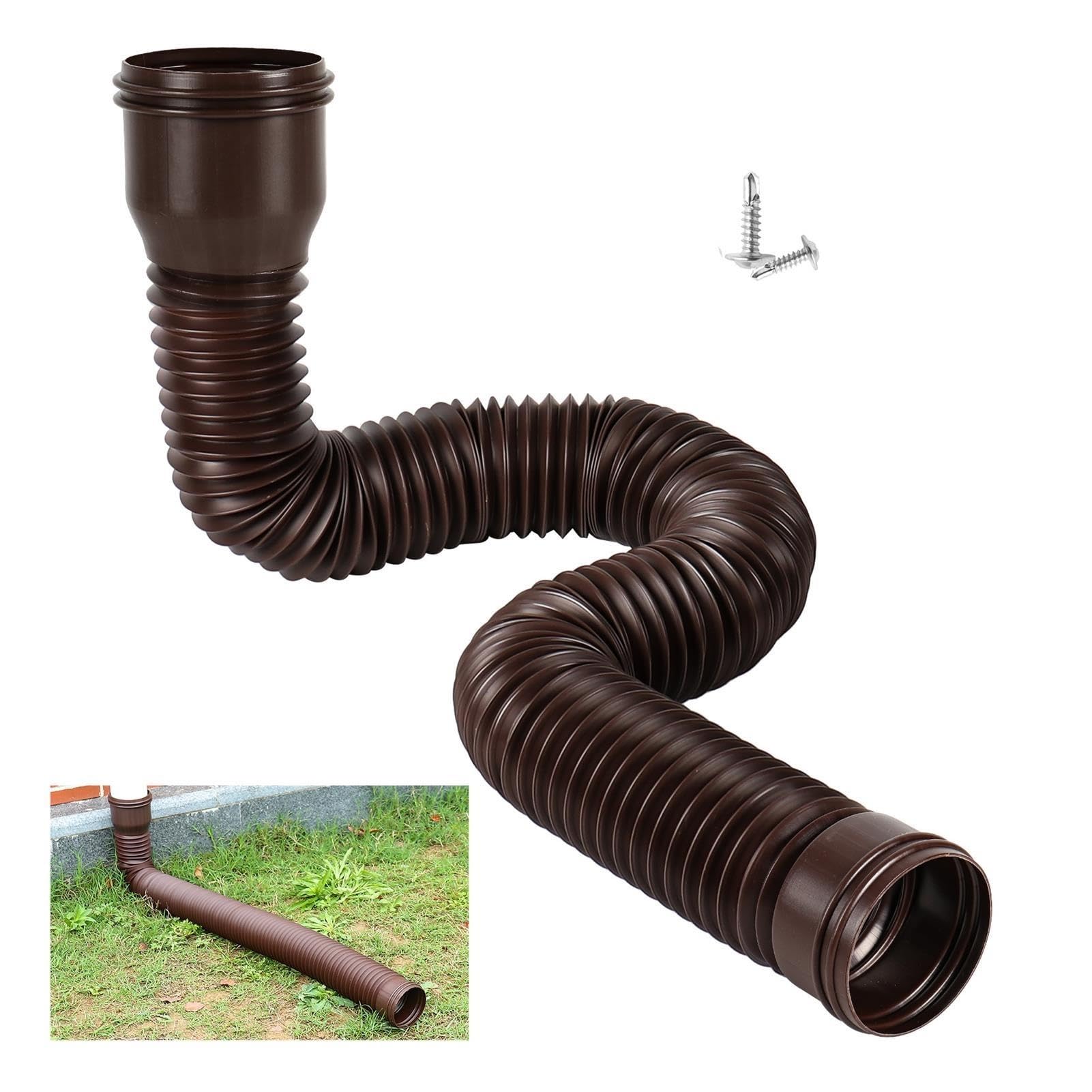Extendable Round Downspout Flexible Drainage Pipe