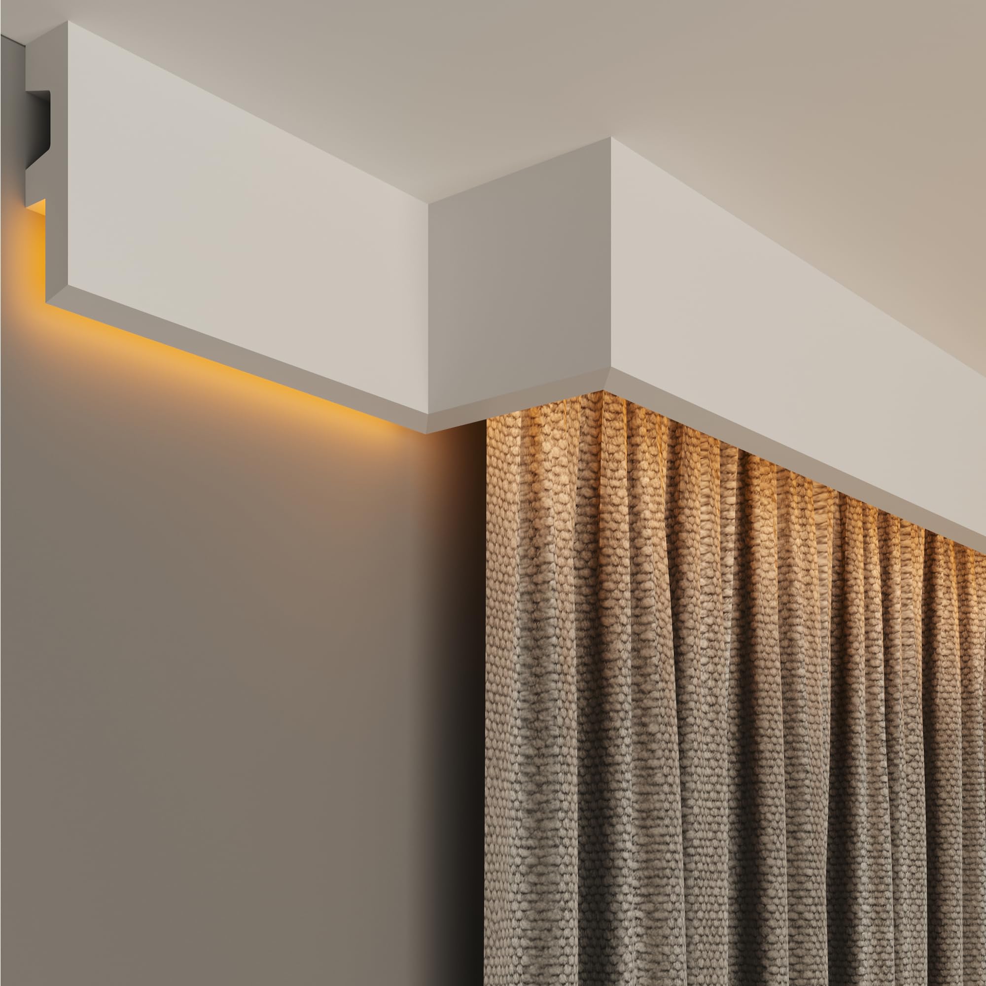 FAST DECOR Coving for Ceilings, Premium Extruded Polystyrene Cornice Coving, Lightweight Decorative Ceiling Coving Moulding, Easy DIY Installation, XPS Cornice Trim (CLD01, 6m (3 Length)) โ image 1