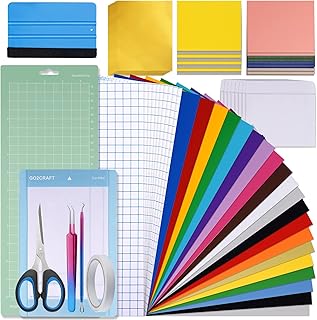 Accessories Bundle for Cricut Joy, 70Pcs Ultimate Accessories and Supplies with Adhesive Vinyl Sheets, Folded Card Stock, Card Mat, Weeding Tools Bundle, Cricut Starter Kit for Perfect Crafting Projects