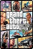 The Original GTA 5 Poster 8 x 12 Inch Funny Metal Tin Sign Game Room Man Cave Wall Decor