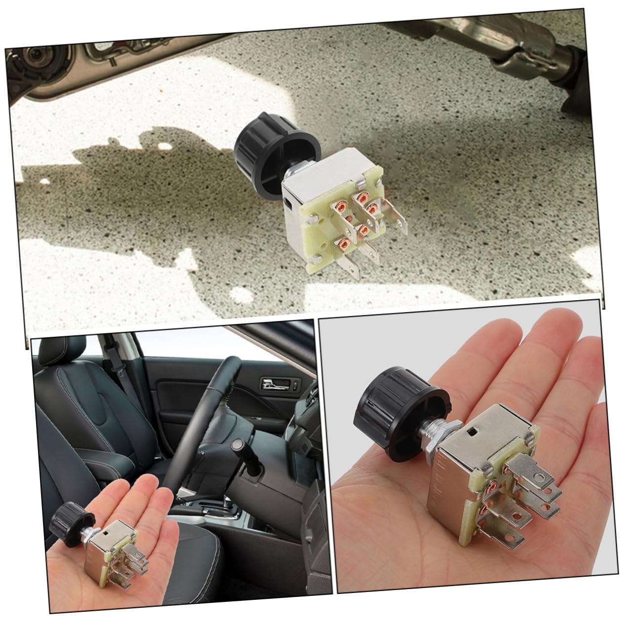 Levemolo 2pcs Universal Rotary Air Conditioning Fan Motor Switch 3-Speed Blower Control Switch for Car Vehicles Automotive Climate Control Replacement