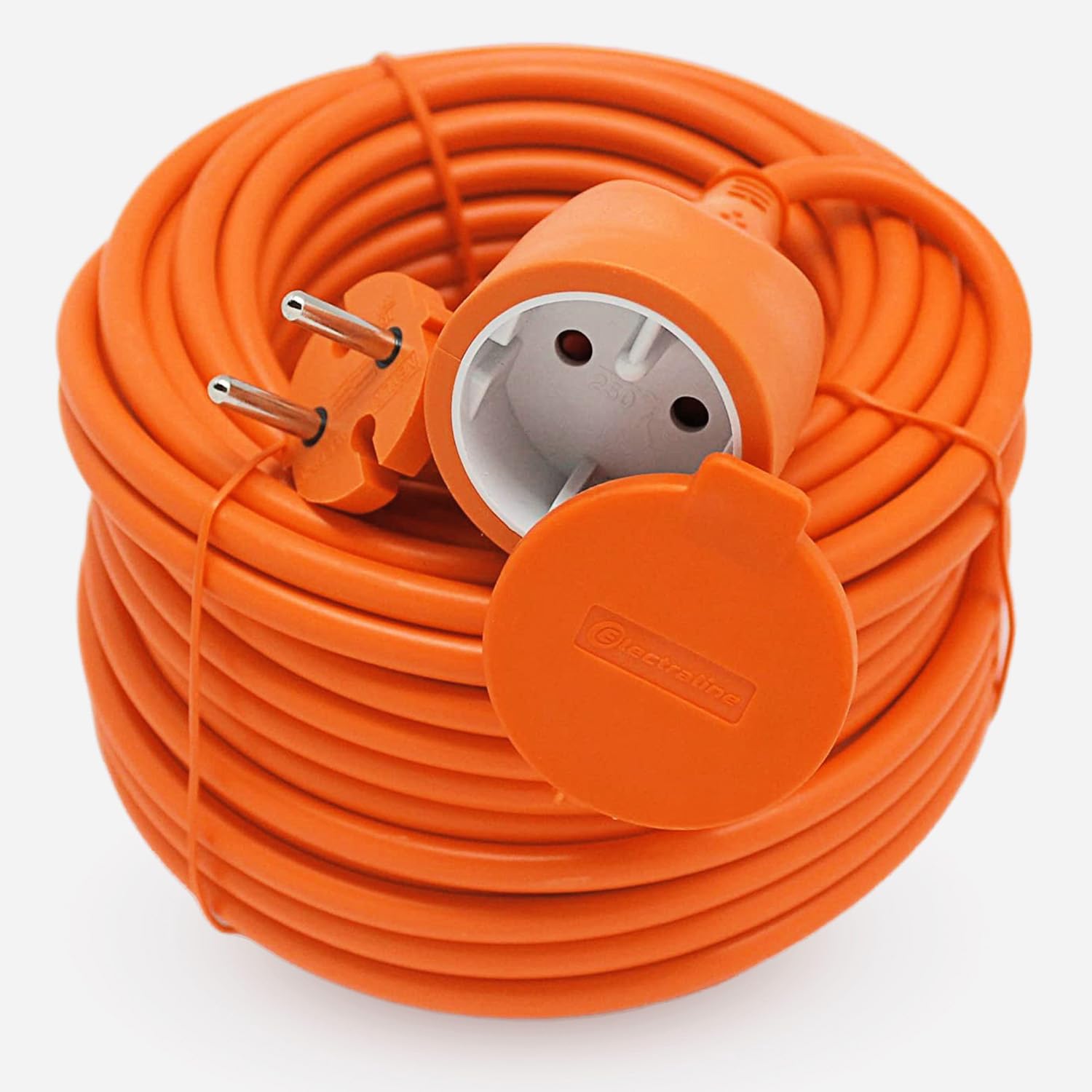 Electraline 01368 Rallonge Prolongateur Jardín 40M 2x1.5mm européenne Electralock équipée d'un