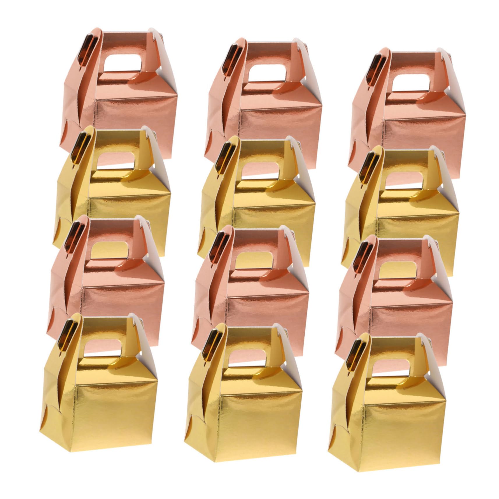 Uonlytech 60pezzi Scatole Regalo di Carta per Bomboniere con Manici Scatole per Caramelle per Matrimoni e Feste per Dolcetti Snack Cioccolatini e Biscotti