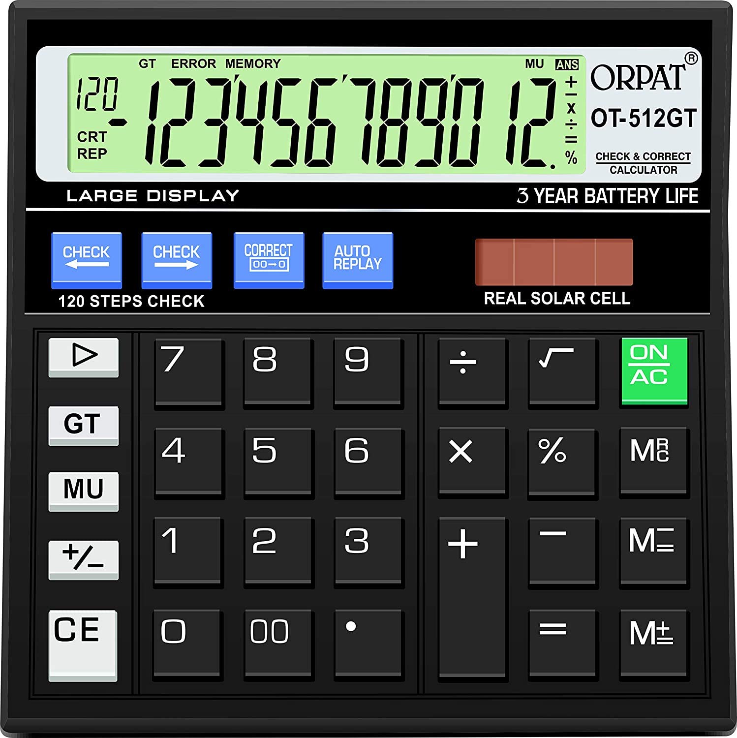 Orpat OT-512GT Financial Calculator (Black) - Image 1