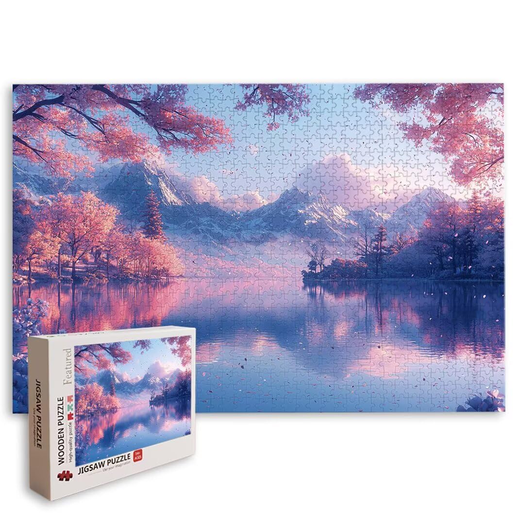 Jezioro puzzle, puzzle 1000 elementów dla dorosłych, klasyczne puzzle