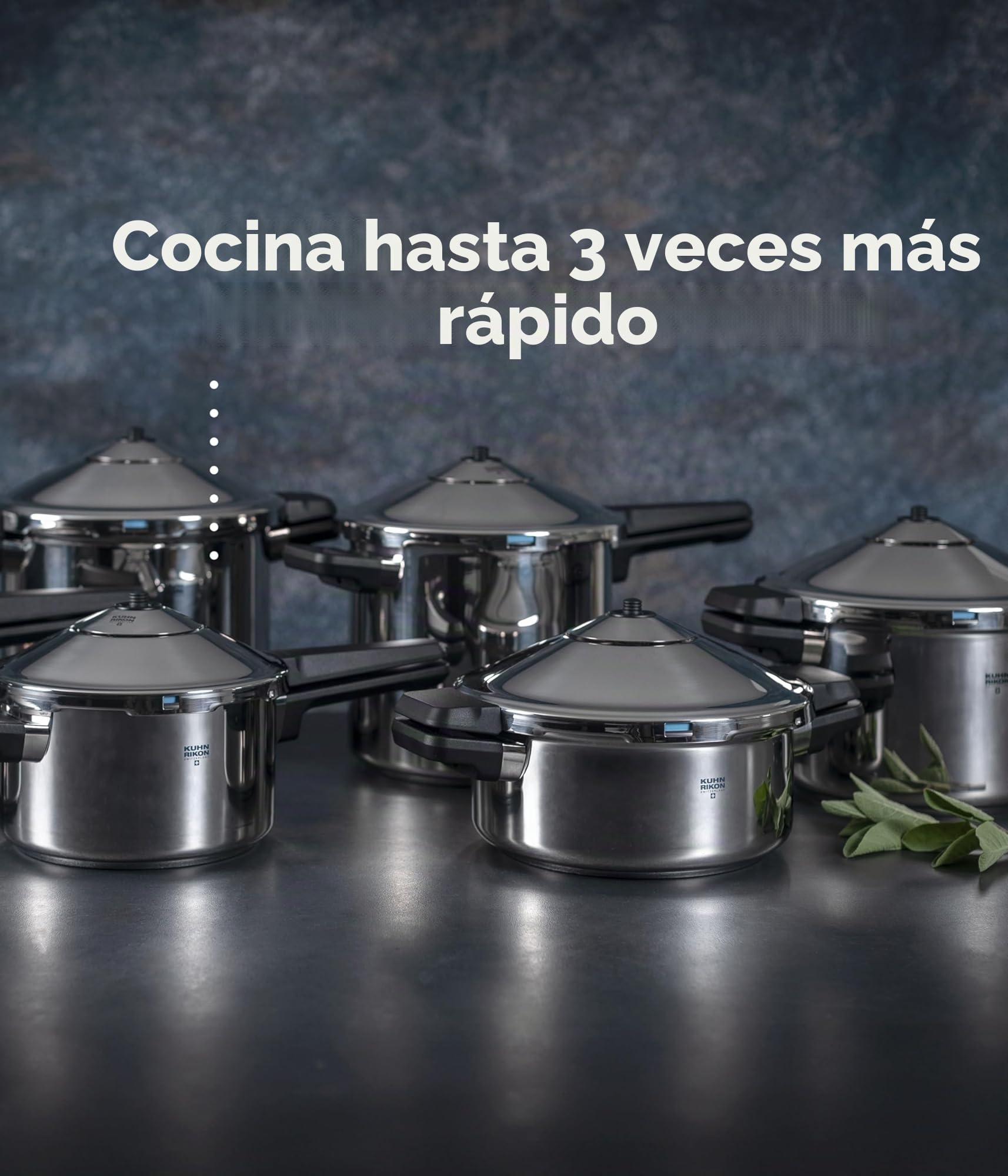 Kuhn Rikon Duromatic Hotel, Olla a presión Super Rápida con Asas 8 L. /28 cm. Olla Express Apta para Inducción, Fondo Superthermic para una buena Distribucion del Calor, Acero Inoxidable18/10