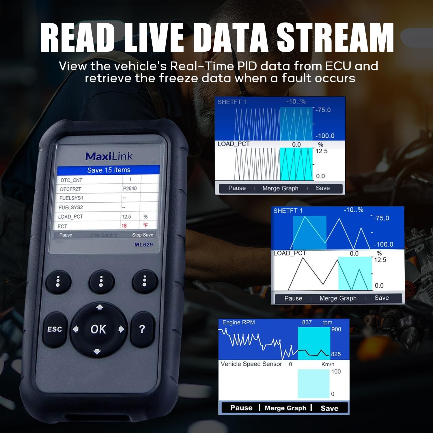 Amazon.co.jp: Autel MaxiLink ML629 OBD2スキャナー AL519 AL619