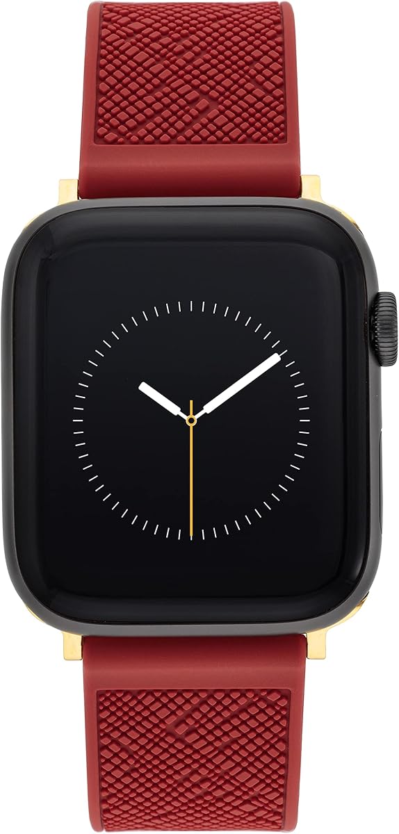 Anne Klein Silicone Fashion Band for Apple Watch Secure, Adjustable, Apple Watch Band Replacement, Fits Most Wrists