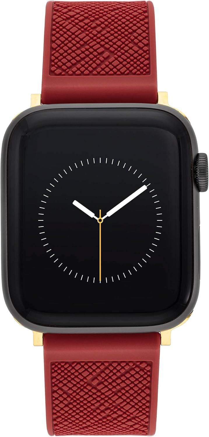 Anne Klein Silicone Fashion Band for Apple Watch Secure, Adjustable, Apple Watch Band Replacement, Fits Most Wrists