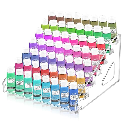 Vowcarol Clear Paint Organizer, Miniature Paint Holder 7 Layers Paint