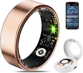 Bague intelligente pour homme et femme - IP68 - Pour la fréquence cardiaque - Moniteur SpO2 HRV - Suivi du sommeil - Suivi de fitness - Rappel de période - 8#