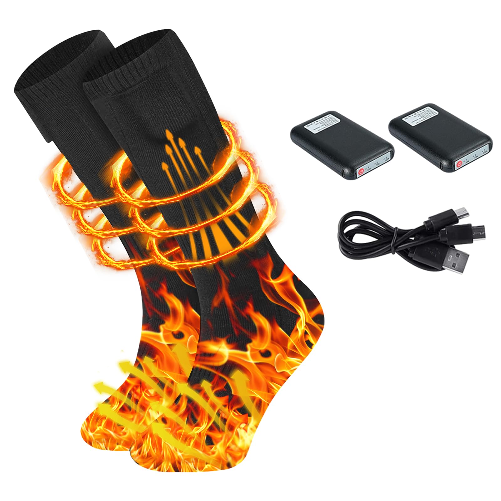 Calze Riscaldate Calzini Riscaldati, Calzini Elettrici Con Controllo APP Calze Riscaldate Per Piedi Freddi