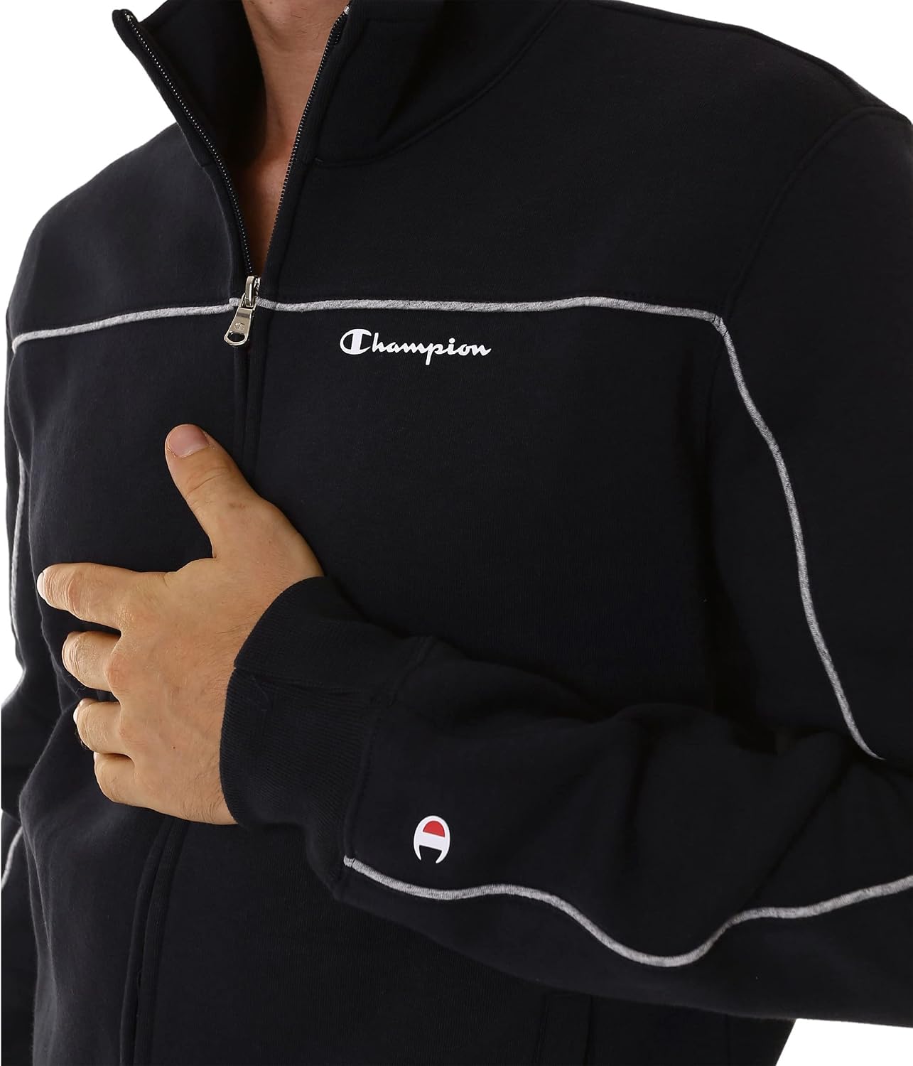 Champion tuta da ginnastica felpata art.216689 col.kk001 nero lencicol Tute  da ginnastica Abbigliamento