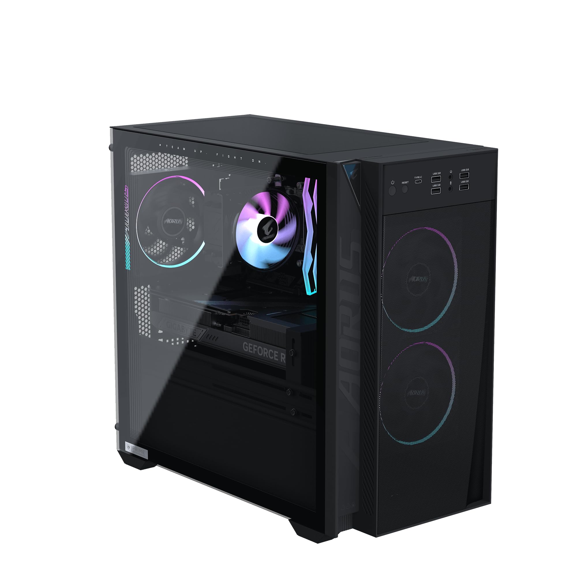 Gigabyte,AORUS PRIME 3 PC Desktop Gaming - AMD Ryzen 7 9700X, RTX 5070 12GB, 32GB DDR5-SDRAM, 1000GB SSD, Windows 11 Home