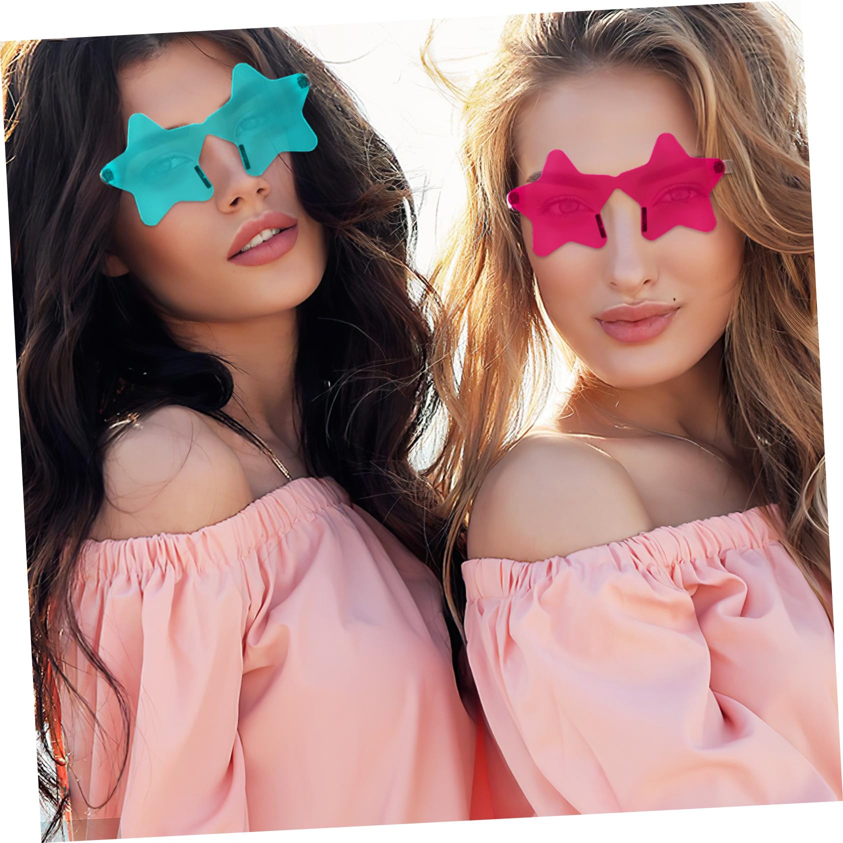Hohopeti Gafas de Sol 20 Piezas sin Marco con Diseño de Figura en Material Pc para Fiesta Verano Ideales para Photo y Party