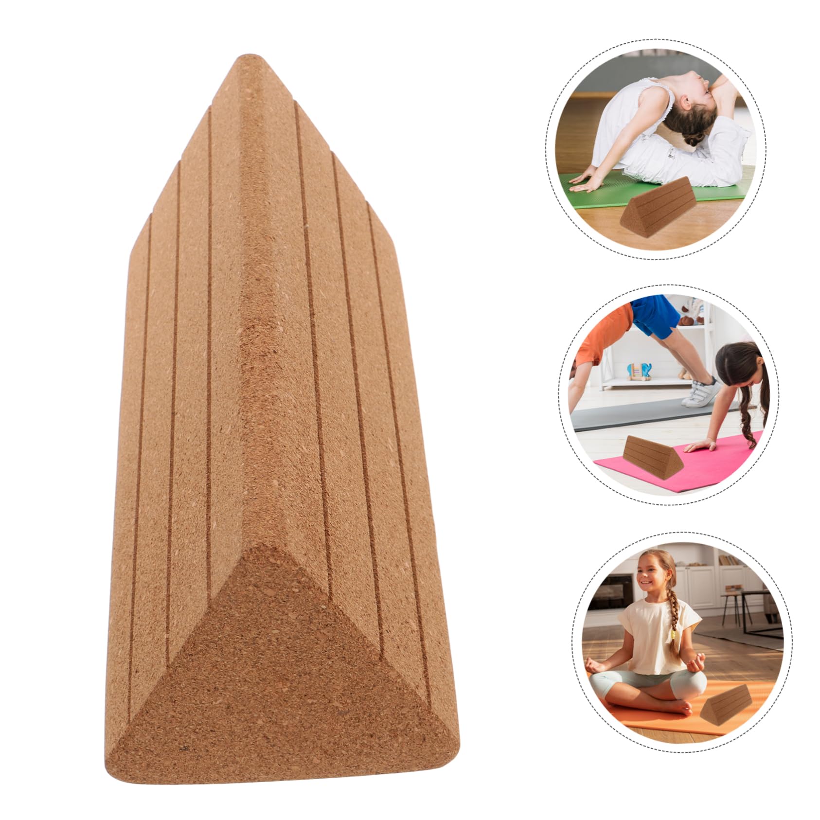 BESPORTBLE Bloques De Yoga De Corcho De Alta Triángulo Adaptable Para y Ejercicios Accesorios Para y Fitness De Cintura y Abdomen Principiantes