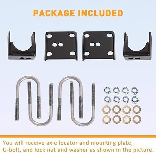 Miniatura 7 de ECOTRIC Kit de giro de eje trasero de 5 pulgadas para camión compatible con Chevrolet/GMC C10 C15 1973-1987 1/2 toneladas Kit de descenso trasero de