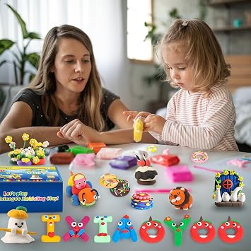Air Dry Clay Set, 142Pcs Modeling Clay for Kids, Soft and Non-Sticky, Colorful DIY Modelling Toys Kit with Sculpting Tools, Birthday Christmas Gift for 3-12 Years Old Boys & Girl (64+78Colors)