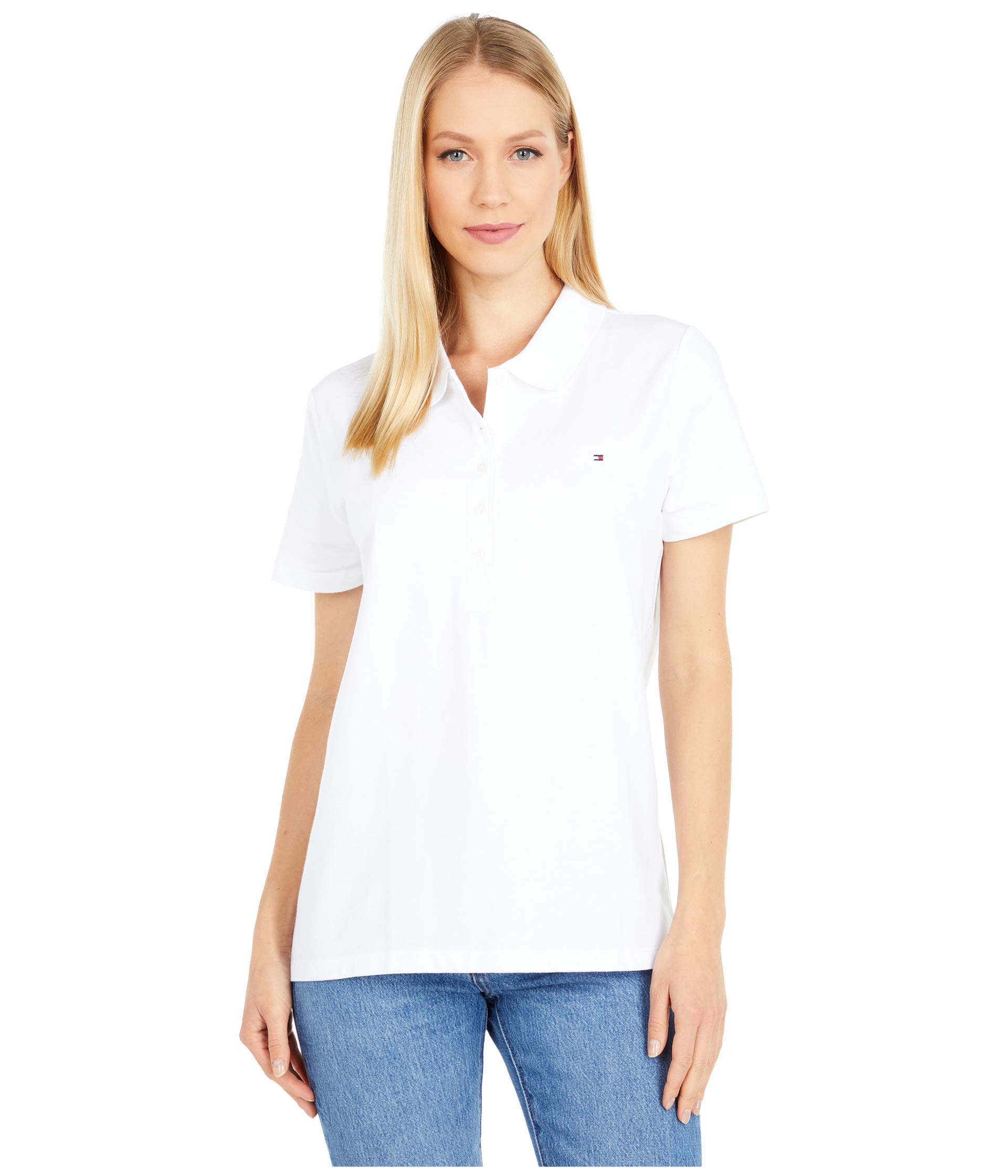 Tommy Hilfiger Polo clásico de manga corta para mujer S/S CORE