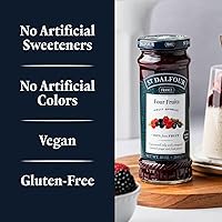 Vista 2 de St. Dalfour Four Fruits Fruit Spread - 10oz - 100% de fruta, sin ingredientes artificiales, sin OMG, sin azúcares de caña, totalmente natural, hecho