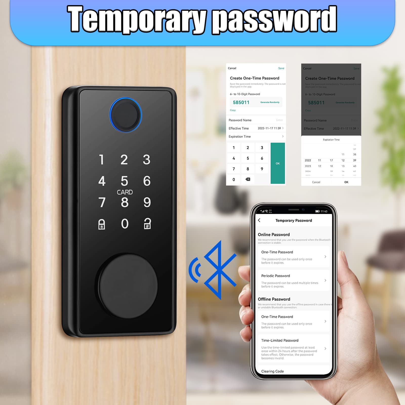 Smart Fingerprint Door Lock, Keyless Entry Door Lock with Keypad ...