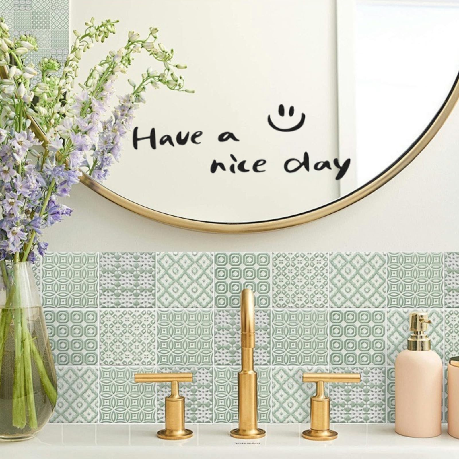 YMJZel Vinyl Mirror Decal - Inspirational Mirror Decor, Car Mirror Decal, Mirror Sticker, Positive Affirmation Decal, Motivational Stickers, Car