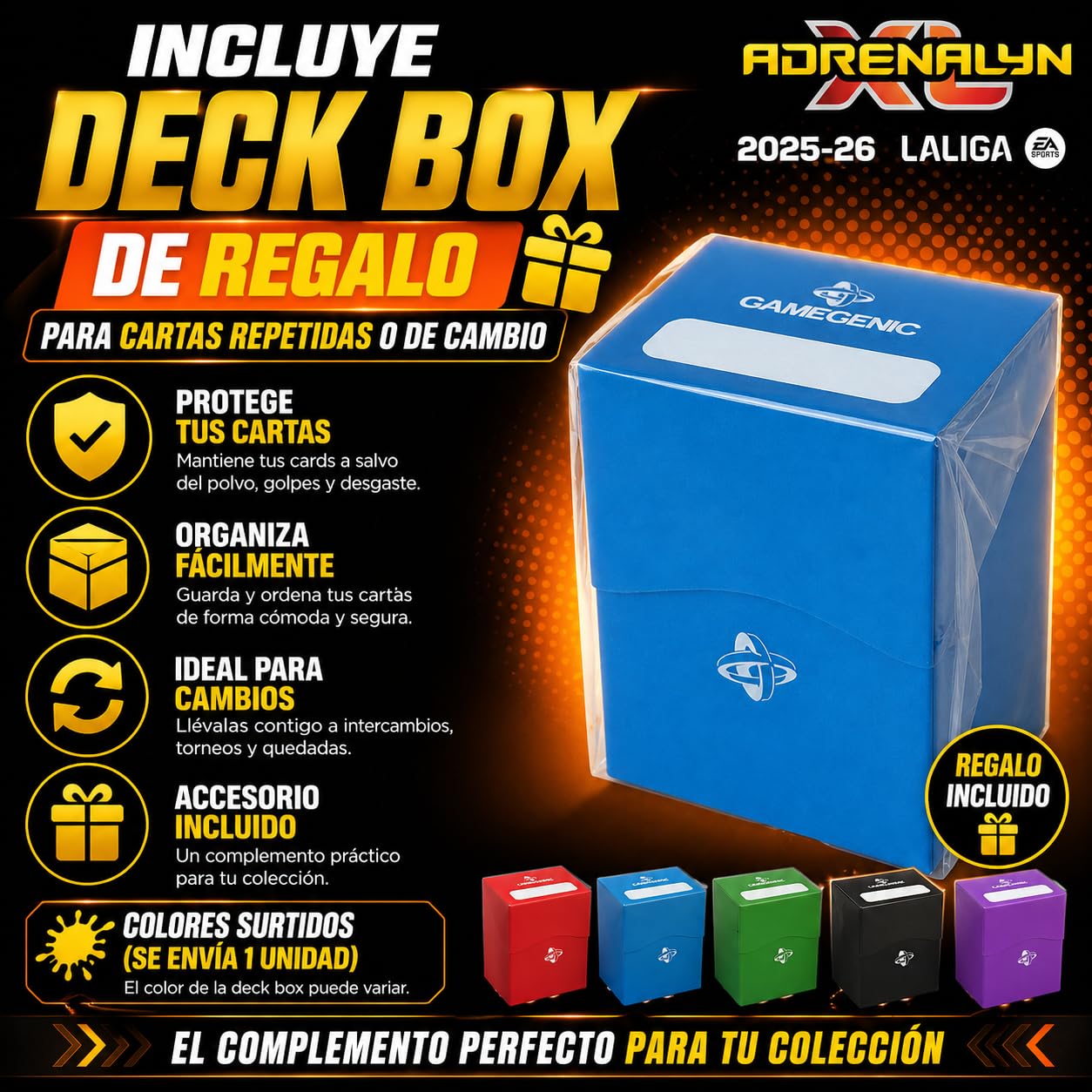 Panini Pack Coleccionista Adrenalyn XL LaLiga 2025-26, Box Serie Oro, Pocket Box Platinum 2026, Dream Box Total Kings y Deck Box