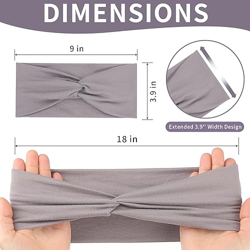 Miniatura 9 de 12 diademas elásticas para mujer, diadema deportiva absorbida, diademas suaves para la vida diaria, yoga, entrenamiento