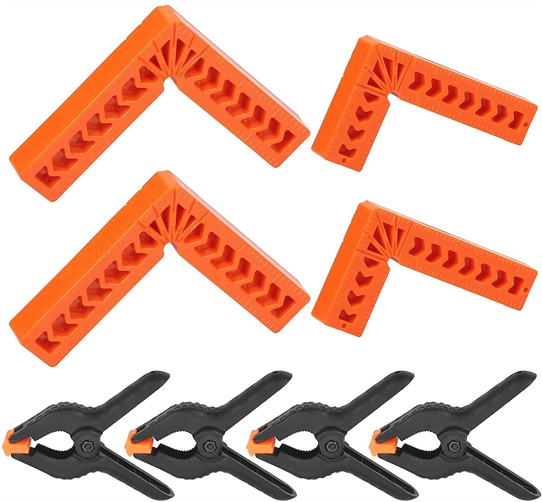 Bloc de positionnement d'angle en L RJOC 8PCS avec pinces pour serrage à 90 degrés