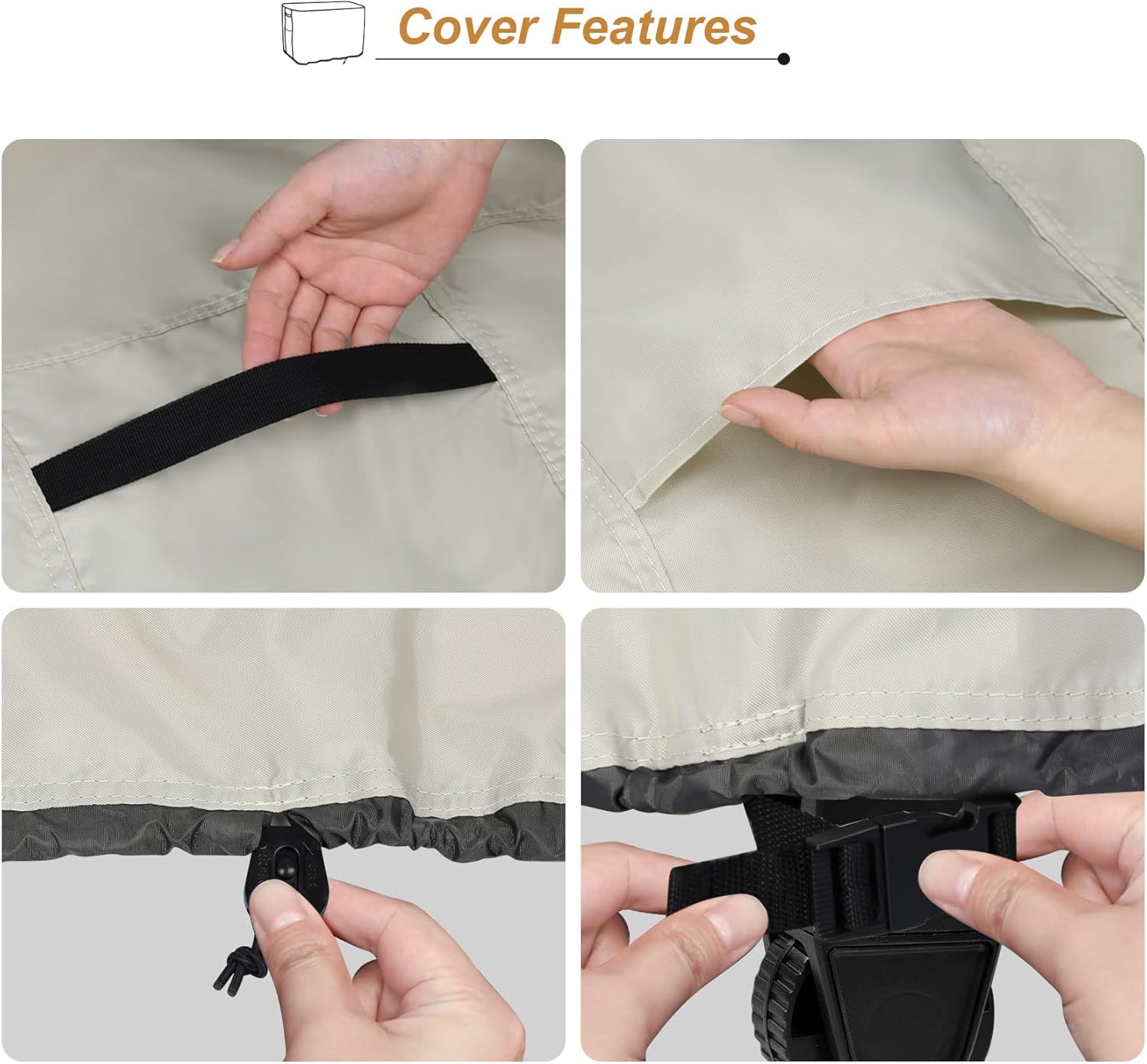 Patio Prep Table Cover for 52 Inch Keter Unity XL Portable Table, Waterproof Weather-Resistant BBQ Grill Prep Table Cover 54L x 22W x 35H