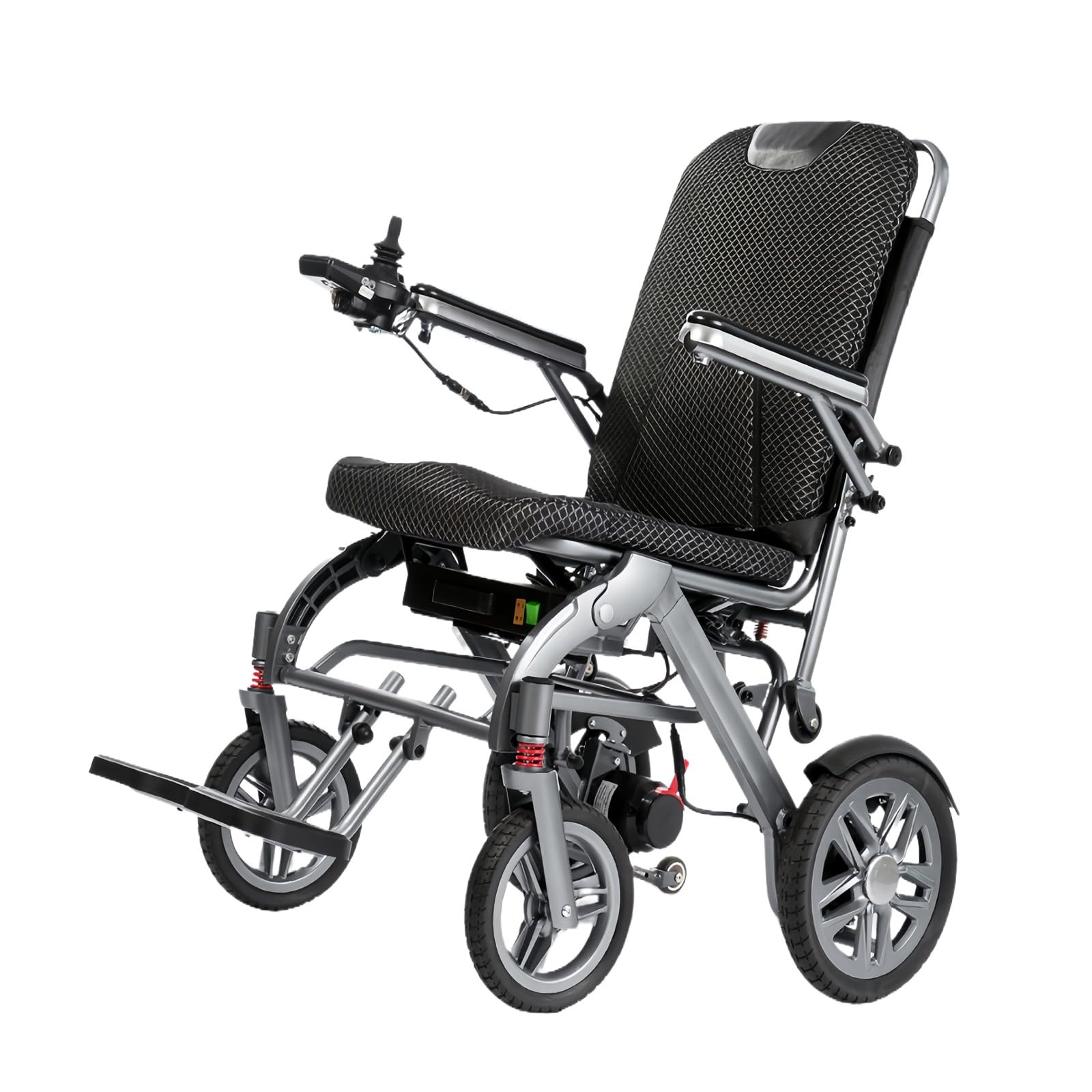 Silla de ruedas eléctrica ultraligera plegable totalmente automática para personas mayores y discapacitadas