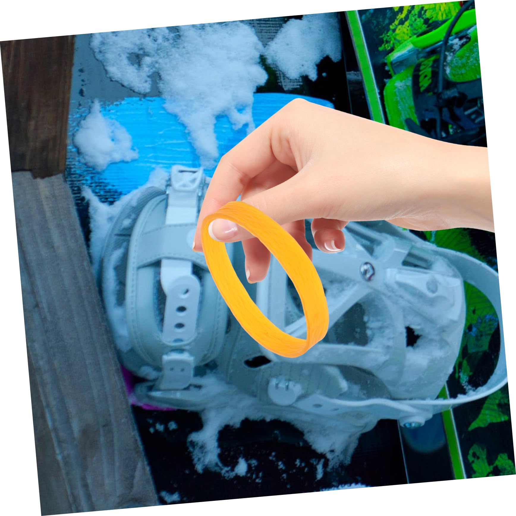 BRIGHTFUFU 30pcs Snowboard Fixing Straps Binding Straps for Secure Ski Board Fit Easy Installation for Skiing Enthusiasts Compatible Various