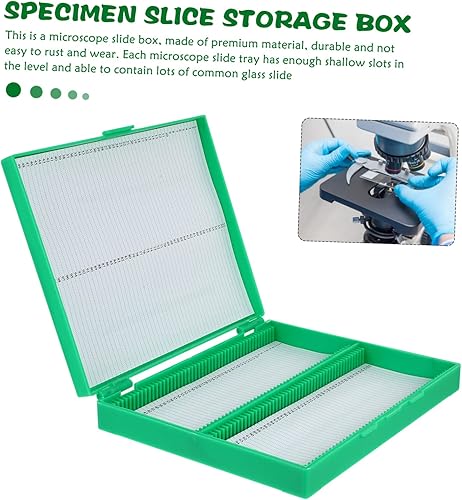 Miniatura 8 de Gatuida 3 unids Slice Box Cajas de almacenamiento de diapositivas Cajas Organizadoras Microscopios Microscopio Slide Holder Histología Slide Cover