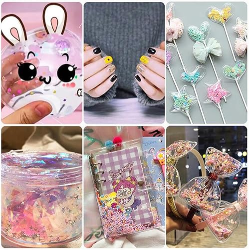 Miniatura 4 de Lentejuelas de confeti con purpurina de pétalos de flor de cerezo para manualidades, arte de uñas, fiestas de vacaciones, tarjetas de bricolaje -