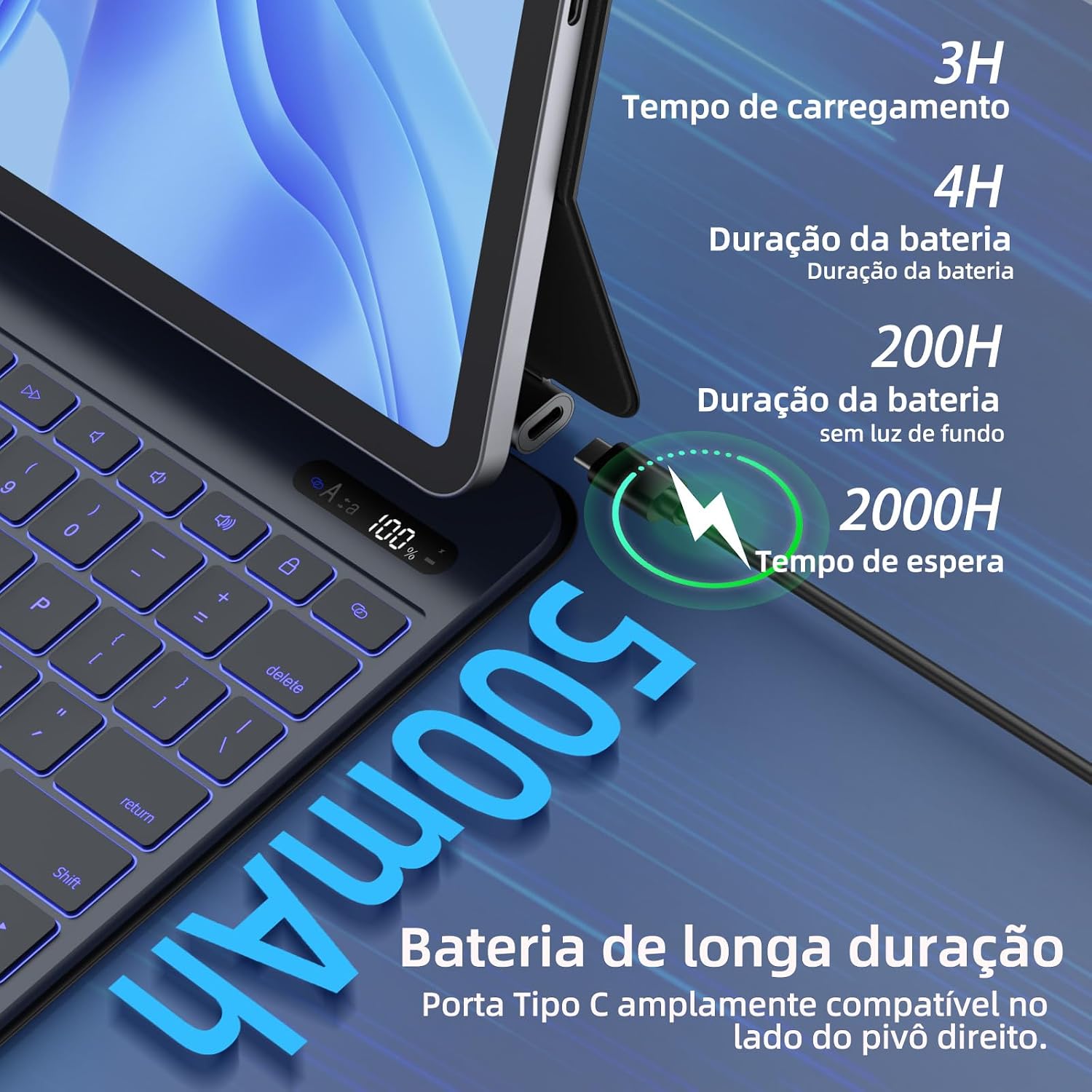 BETTDOW Capa com Teclado e Trackpad para iPad (A16) 11th Generation 11 Inch 2025, iPad 10th Generation 10.9 inch 2022, teclado leve de liga de alumínio com trackpad 586g BETTDOW Capa com Teclado e Trackpad para iPad (A16) 11th Generation 11 Inch 2025, iPad 10th Generation 10.9 inch 2022, teclado leve de liga de alumínio com trackpad 586g