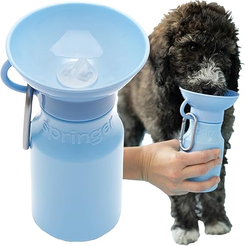 Miniatura 19 de Springer by Springland Botella de agua para perro, dispensador de botellas de agua portátil de viaje para perros, regalo para perros visto en las
