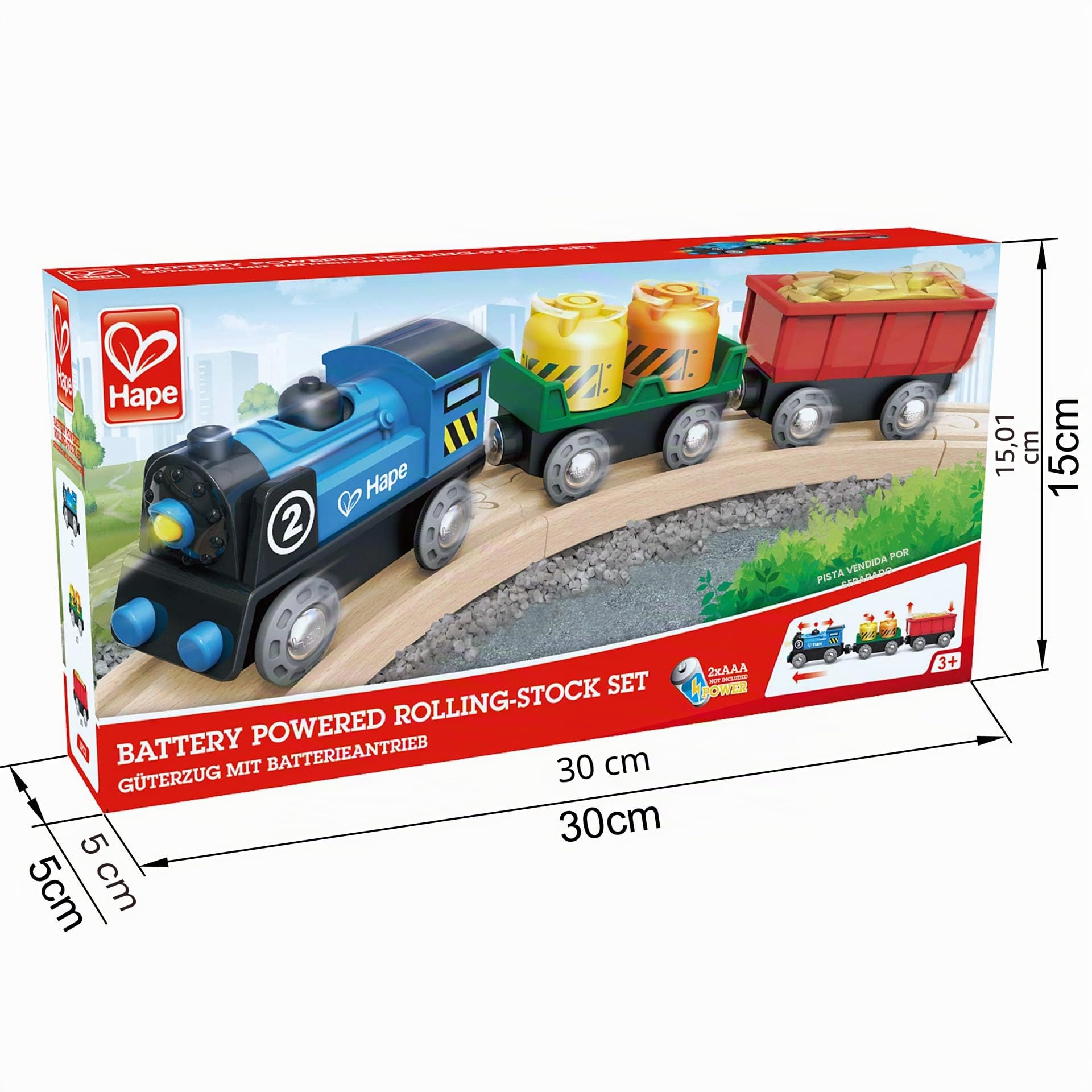 Hape- Tren de Mercancías, Juguete de Ferrocaril, a Partir de 3 años