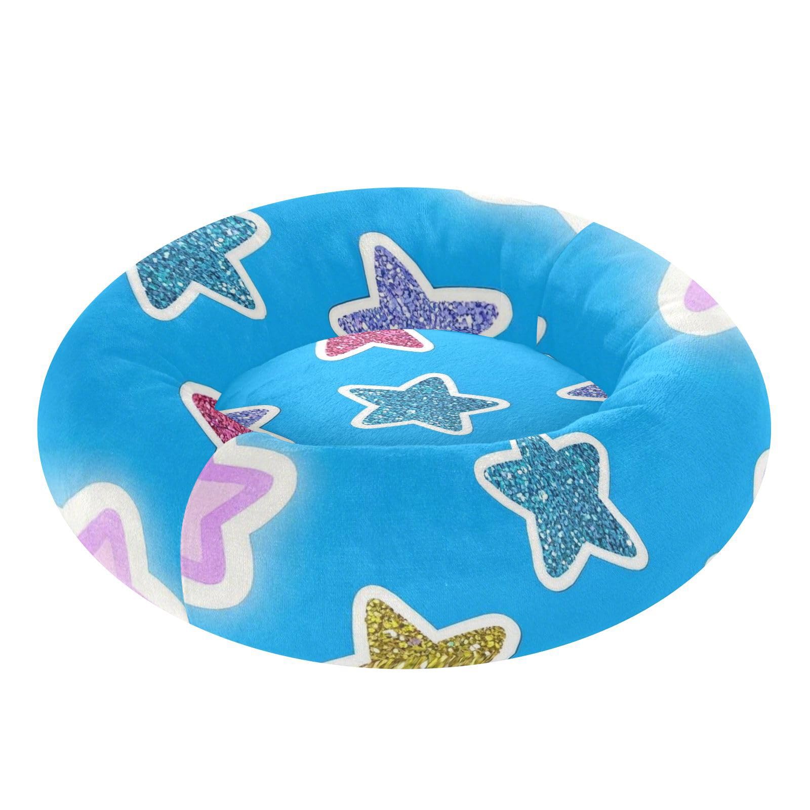 Lit pour chien bleu S douillet offrez un sommeil étoilé et chaud