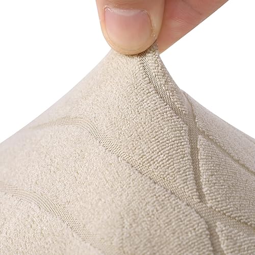 Miniatura 7 de SearchI Juego de 6 fundas impermeables para sillas Parsons de tela jacquard, fundas elásticas para sillas Parsons de tela jacquard, extraíbles y