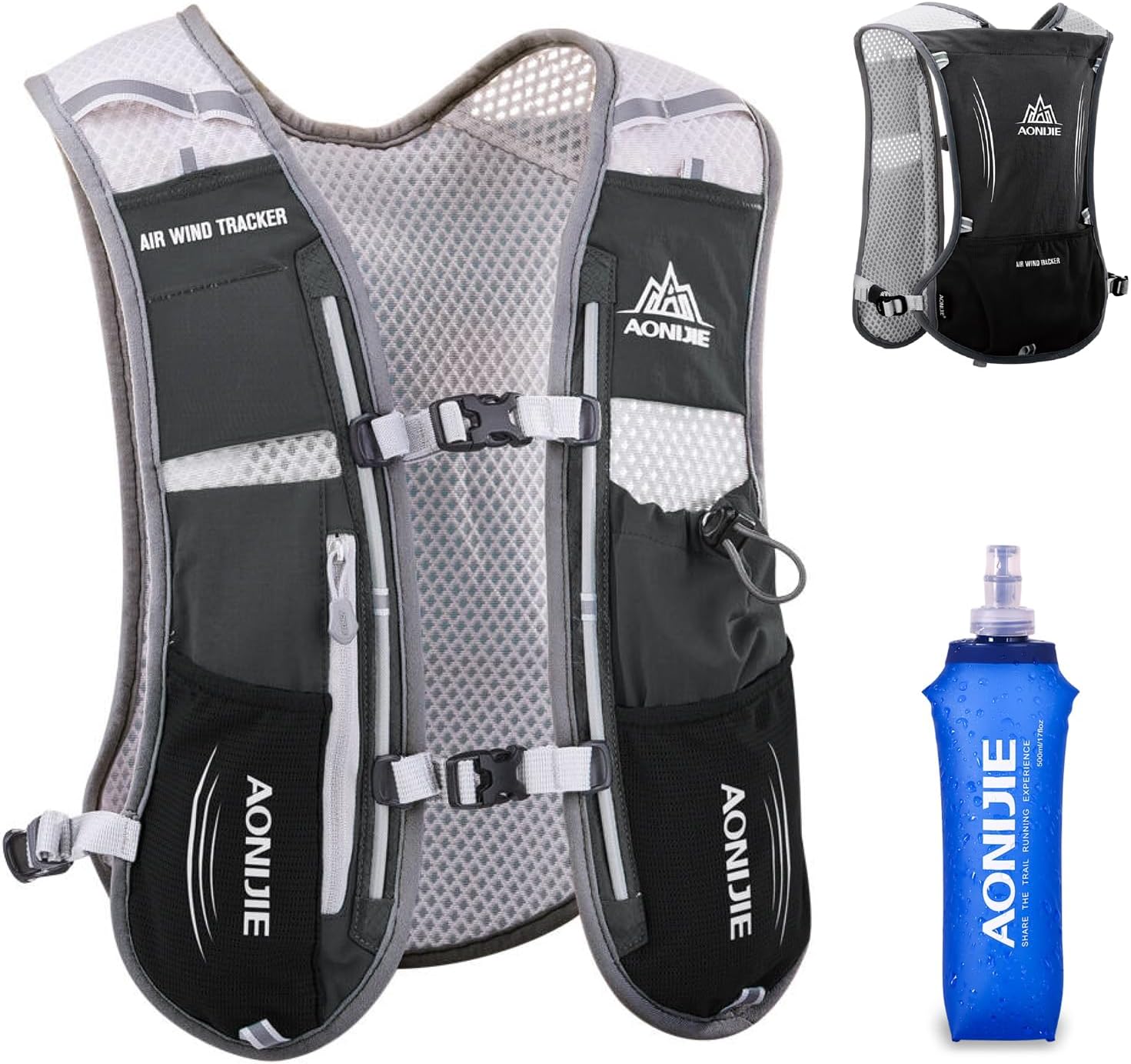 TRIWONDER Hydration Running Vest 5L Lightweight Water Pack for Men Women Hydration Backpack for Trail Race