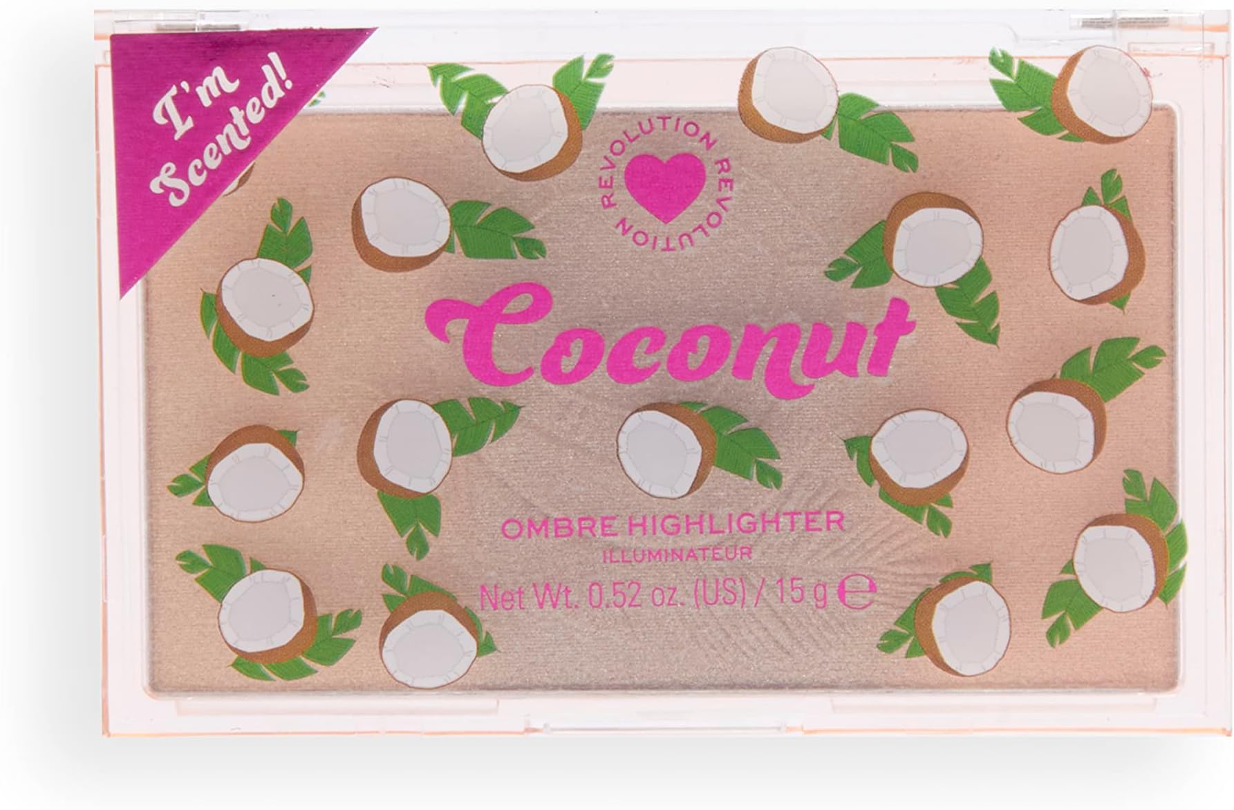 I Heart Revolution Makeup Blush, Pressed Powder Blusher, Highly Pigmented, Vegan & Cruelty-Free, Coconut Ombre, 15g