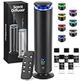 Hotel Scent Diffuser Starter Kit - 1000 Square Feet, 7 Ambient Light Settings, Includes 5 Essential Oils for Hotel Aromatherapy, Hotel Scent Diffuser,for Hotels, Homes, and Large Rooms, Black