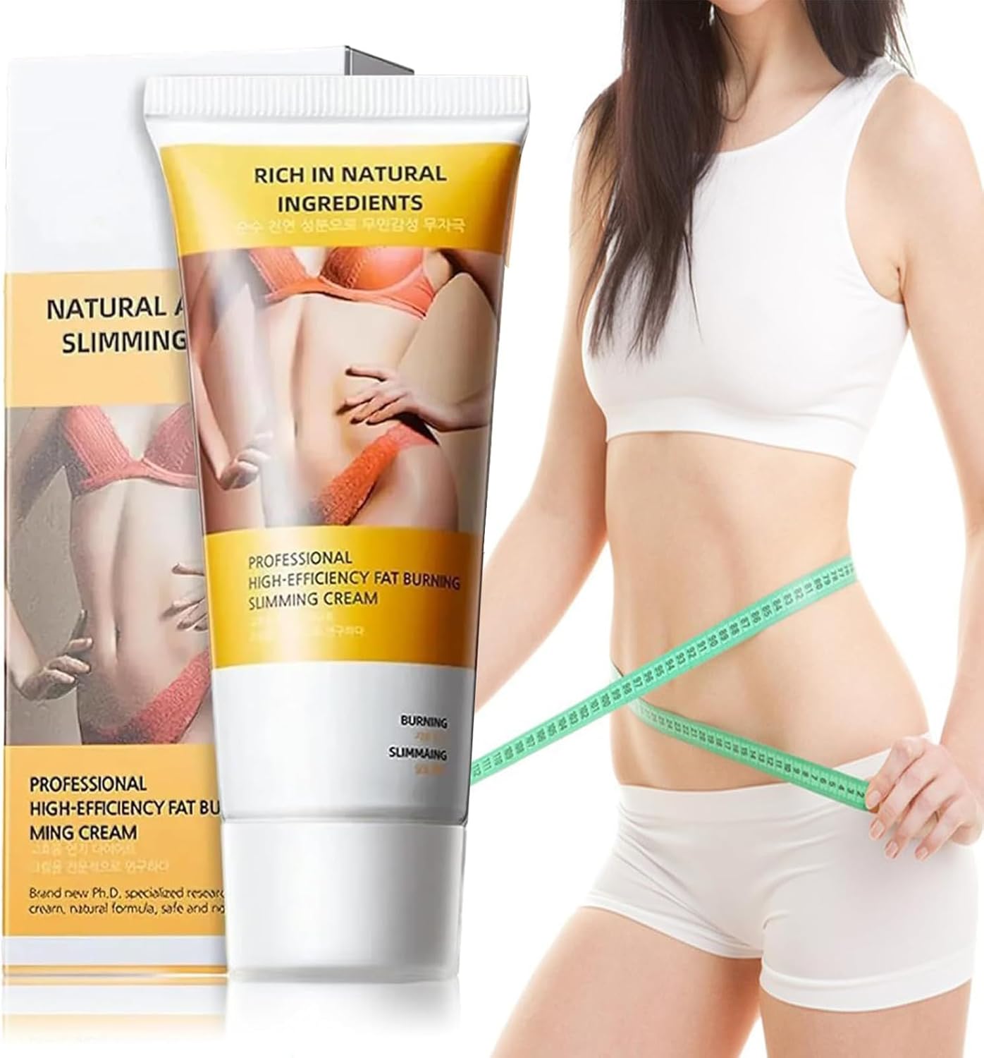 Slim Cream, Tightening Cream, Shaping Firming Fat Burner, 60ml Concentrated Formula, Skin Enhancing for Women Men Waist Tummy Arms Legs Buttocks Body Curves Care, Easy to Use