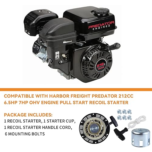 Miniatura 4 de Cubierta de arranque y retroceso para Harbor Freight-Predator Rato 212cc 6.5HP 7HP OHV Engine Go Kart Pit Bike Generator Cortacésped