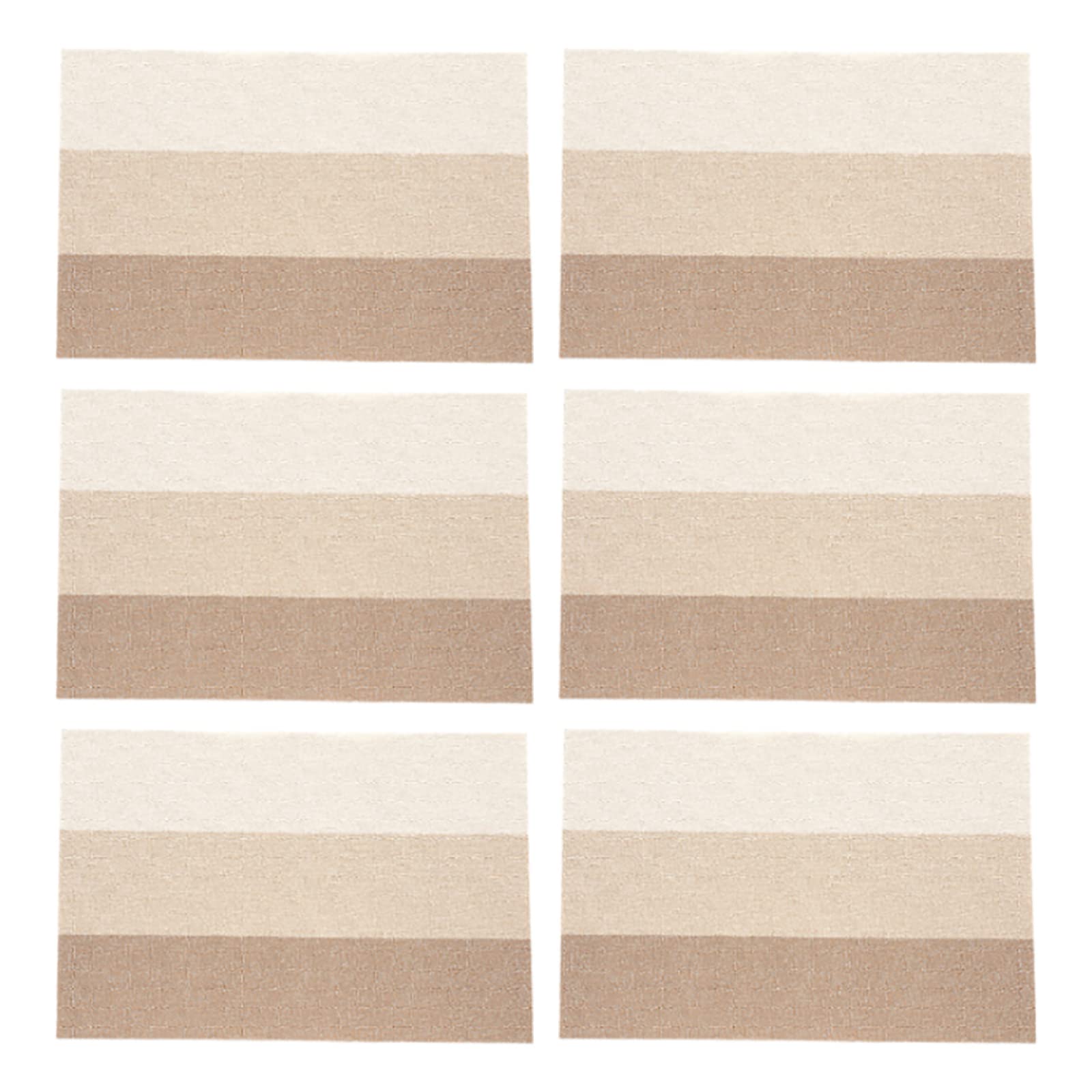 Sets de table lavables lot de 6 en PVC beige antidérapants pour la maison