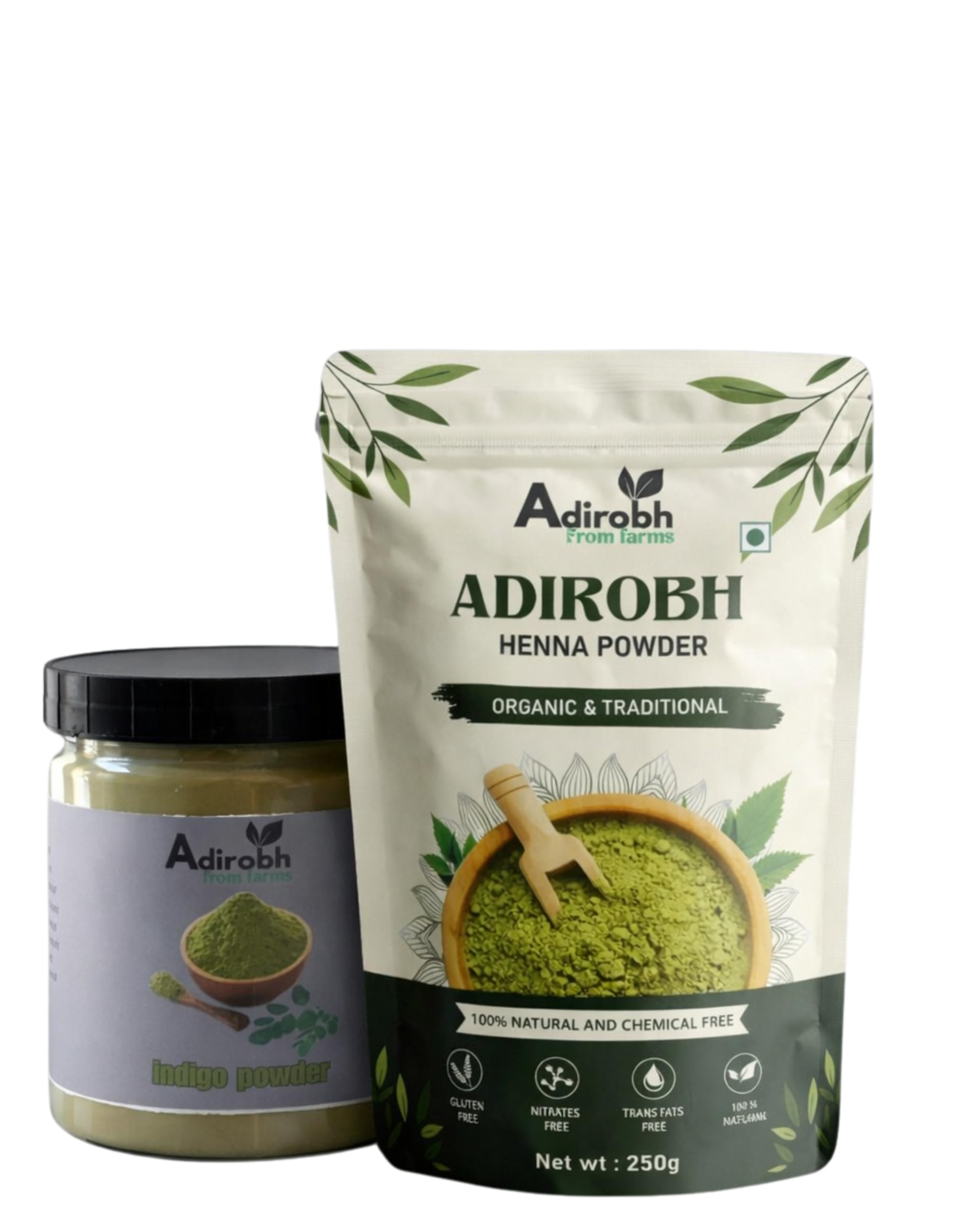 Natural Hair Dye Herbal Hair Color Powder for Men and Women Plant Based Hair Coloring Solution for Grey Hair Coverage Temporary Hair Color Treatment for Home Use Brown Shade-image-0